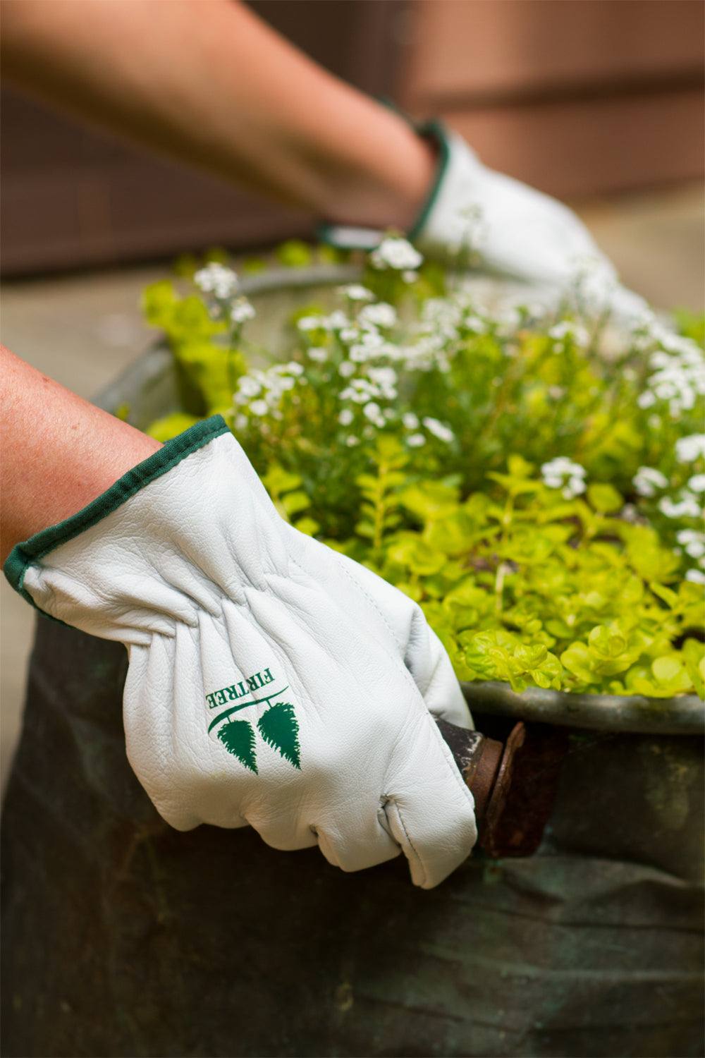 fztey gardening gloves FirTree Brand Leather Work Gloves. Goatskin Utility Gloves for Garden and Outdoor Work. SIZES ARE 1-PACKS